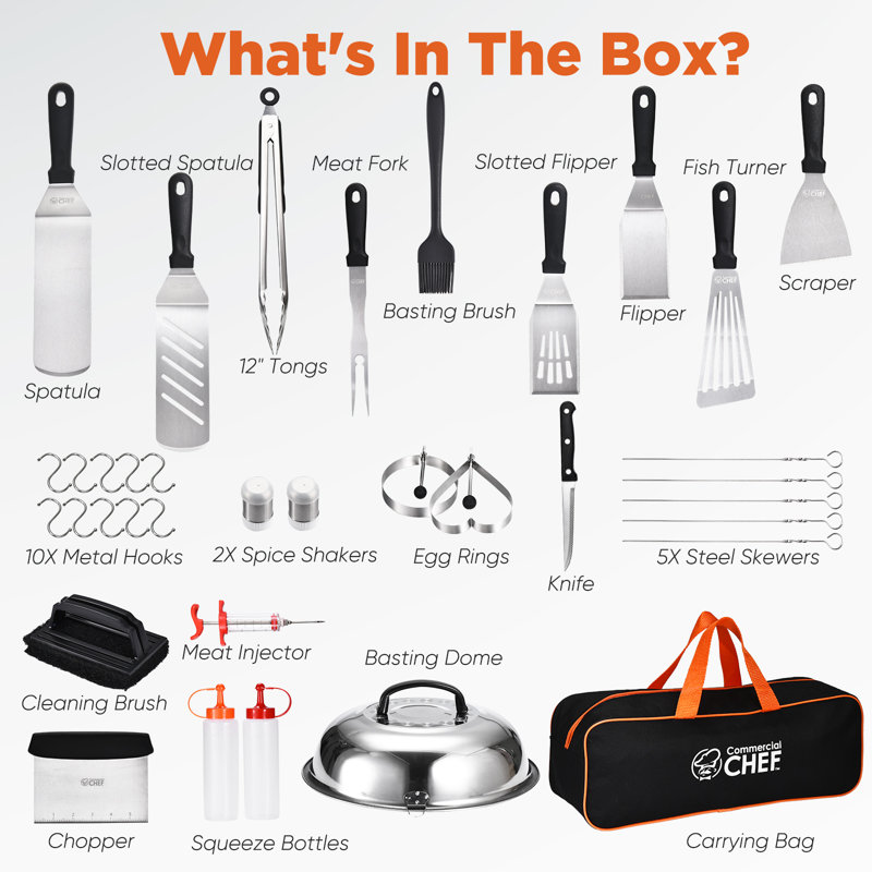 Commercial Chef Griddle Accessories Kit Flat Top Grill Accessories